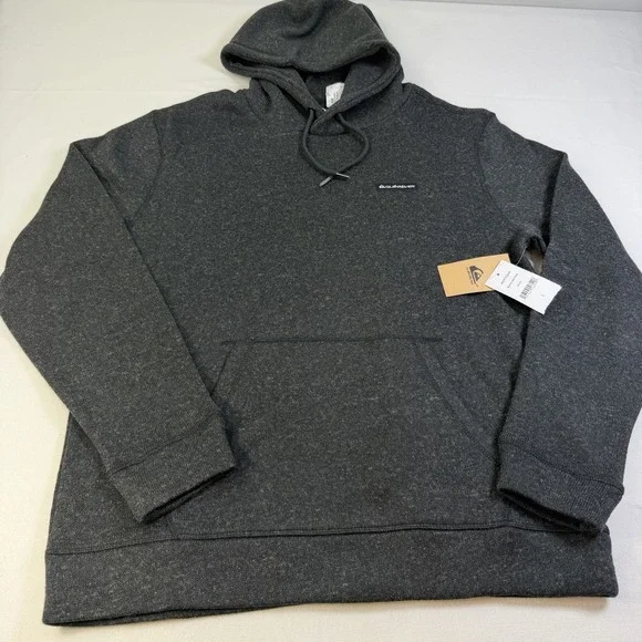Quiksilver Keller Pullover Hoody Classic Black Heather Size L New Surfer Beach - Picture 3 of 12